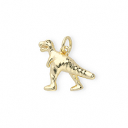 Brass TQ metal charms dinosaur Gold
