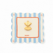 BY31&reg; Eco-brass metal charms farfalle pasta Gold