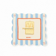 BY31&reg; Eco-brass metal charms canned sardines Gold