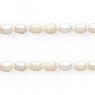 TQ Freshwater pearls rice 7x5mm Natural White