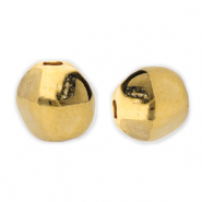DQ European metal beads hexagon Gold (Nickelfree)