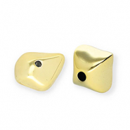 Acrylic beads pebble-shaped Gold