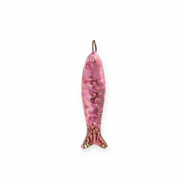 DQ&reg; greek ceramic charms sardine Orchid Pink-Vintage Berry