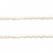 BQ Freshwater pearls rice 6x5 mm Natural White