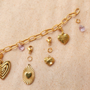NEW New! Stunning stainless steel heart charms