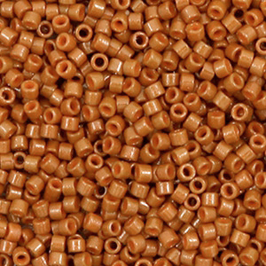 Miyuki beads delica's 11/0 Duracoat Opaque Dyed Sienna Brown DB-2109