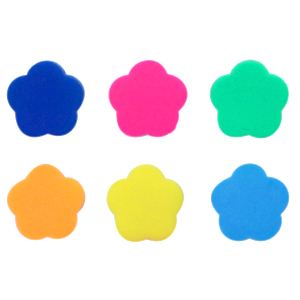 Polymer beads flower Neon Multicolour