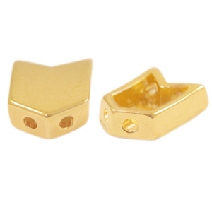 DQ European metal beads duo beads arrow Gold (nickel free)