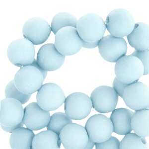 8 mm acrylic beads matt Icy Blue