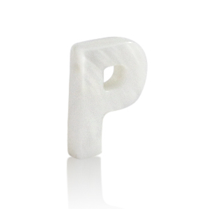 Shell pendants specials letter P White (natural colour)
