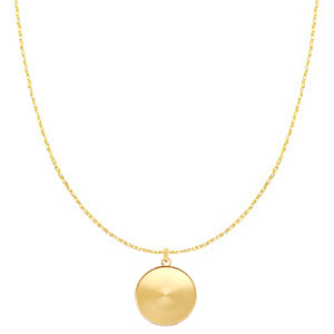 Polaris Steel necklace with setting for 20mm cabochon Gold