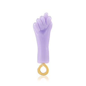 Resin pendants "Mano Fico" Sheer Lilac-Gold