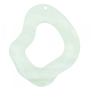 Resin pendants organic Neo Mint Green