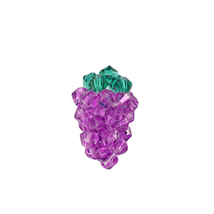 Top Faceted charms grape Purple-Green