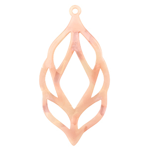 Resin pendants Peach Pink Opal