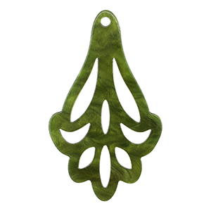 Resin pendants Moss Green