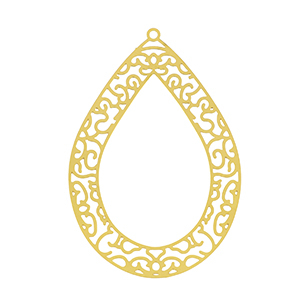 Stainless steel charms bohemian drop Gold