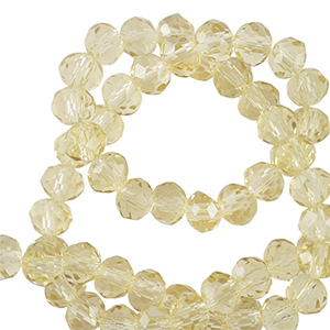 Top faceted beads 4x3mm disc Tuscany Yellow