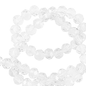 Top faceted beads 4x3mm disc Transparent
