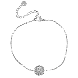 Stainless steel bracelets flower Silver