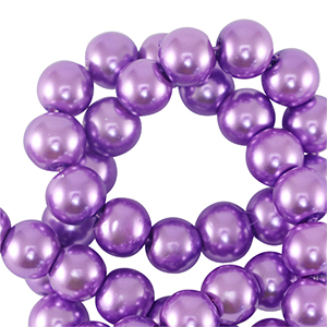 Glass pearls 6mm Purple