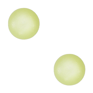 4 mm soft Polaris Elements cabochon "Birthstones" August SS16 shiny Lime Green