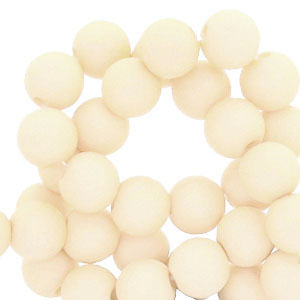 6 mm acrylic beads Vanilla White
