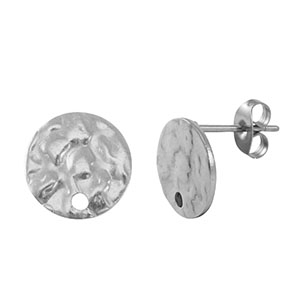 Stainless steel earrings / earpin Silver