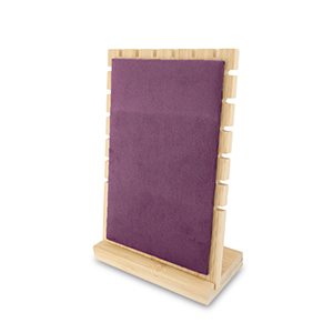 Jewellery display for necklaces Natural-Aubergine Purple