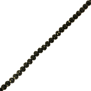 Top faceted beads 8x6mm disc Black