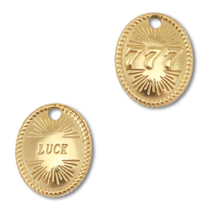 BY31&reg; Stainless steel charm angelnumbers 777 / luck Gold