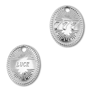 BY31&reg; Stainless steel charm angelnumbers 777 / luck Silver