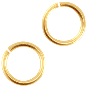 DQ European metal jump ring 5mm Gold (nickel free)