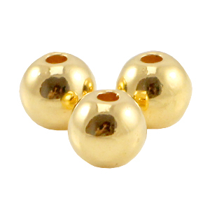 DQ European metal beads 5mm Gold (nickel free)