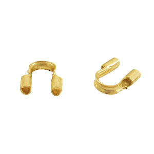 DQ metal findings wire guardian / wire protector 5mm (&Oslash;0.56mm) Gold (nickel free)