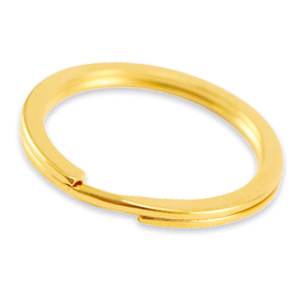 DQ European metal findings key chain ring 30mm Gold (nickel free)