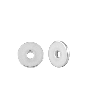 DQ European metal beads disc rondelle 5mm Antique Silver (nickel free)