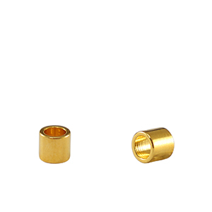 DQ European metal beads tubes Gold (nickel free)