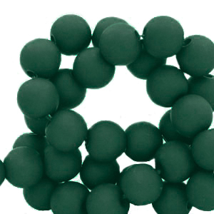6 mm acrylic beads Dark Green