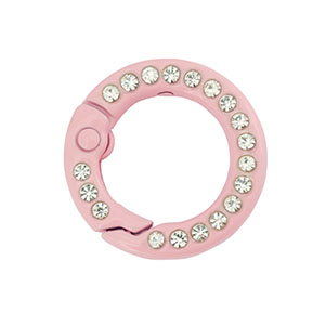 Colourful jewellery findings key chain ring Pink