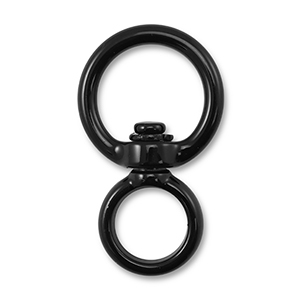 Colourful jewellery findings key chain round Black