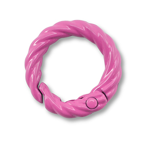 Colourful jewellery findings key chain ring Magenta Pink