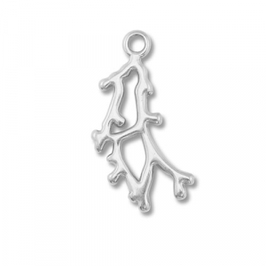 Stainless steel charms coral Silver