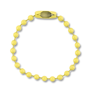 Colourful jewellery findings ball chain with clasp Light Yellow