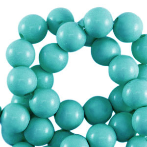 8 mm acrylic beads shiny Aqua Green