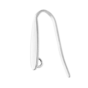 Stainless Steel findings earrings with loop Silver