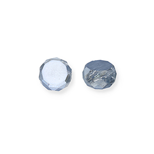 Top faceted beads Blue-Pearl Shine Coating