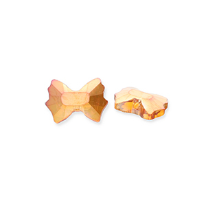 Fashion faceted beads bow Flame Orange-AB Coating