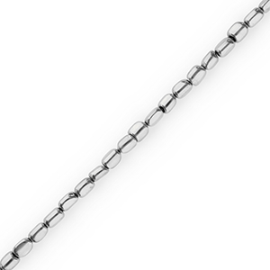 Round hematite beads Silver