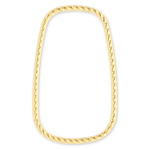 Stainless steel findings connector rectangle Gold